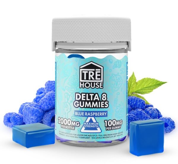 Blue Raspberry High-Potency Delta 8 Gummies